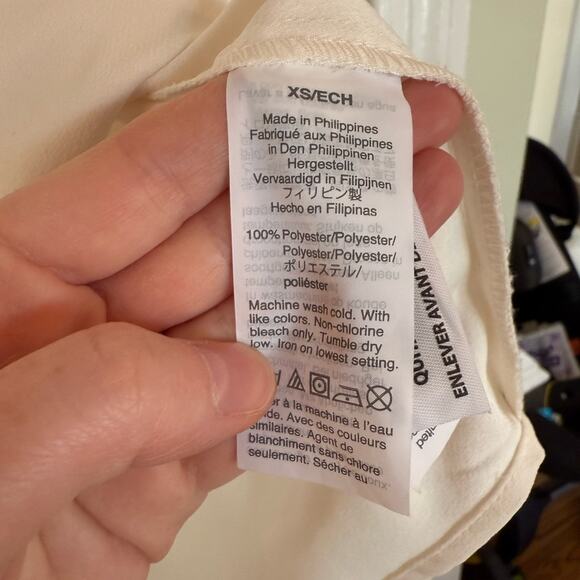 J.Crew Ruffle Neck Ivory Long Sleeves Top - Picture 6 of 7